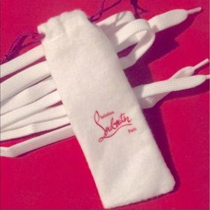 BRAND NEW Christian Louboutin Replacement White Shoe Laces w/ Dust Bag